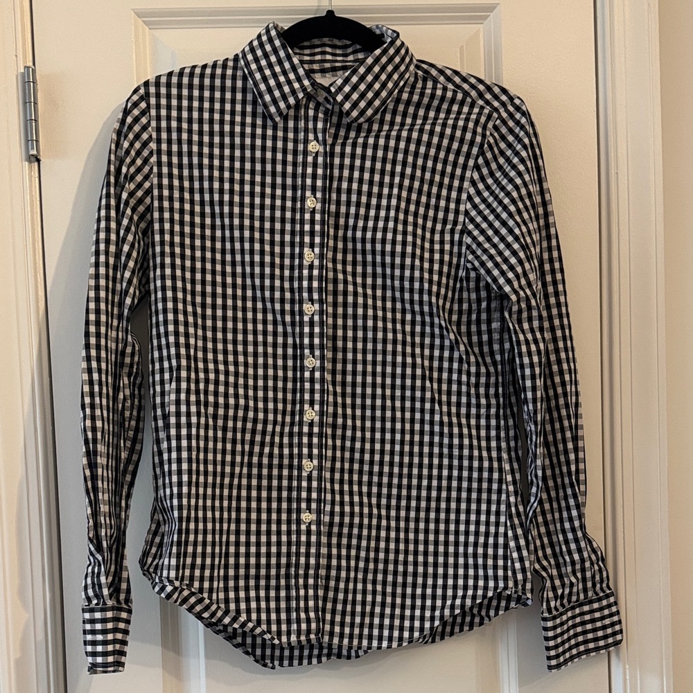 The Shirt by Rochelle Behrens Black and White Gingham Men's Shirt